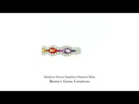 Rainbow Waves Sapphire Diamond Ring