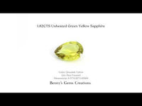 1.82CTS Unheated Green Yellow Sapphire with natural vibrant hues for brilliant clarity and beauty