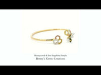 Honeycomb & Bee Sapphire Bangle