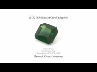 5.43CTS Unheated Green Sapphire - Benny's Gems Creations
