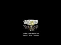 Precious Yellow Diamond Ring featuring a vibrant fancy yellow center stone