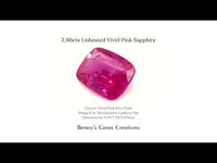 2.66cts Unheated Vivid Pink Sapphire