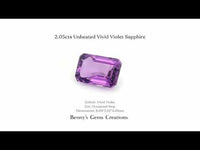 2.05cts Unheated Vivid Violet Sapphire - Benny's Gems Creations