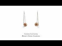 Pendulum Pearl Earring with dangling freshwater pearl design for everyday elegance