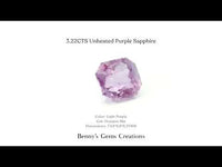 3.22CTS Unheated Purple Sapphire - Benny's Gems Creations

