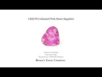 1.50CTS Unheated Pink Heart Sapphire - Benny's Gems Creations
