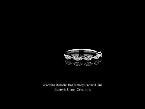 Charming Diamond Half Eternity Diamond Ring