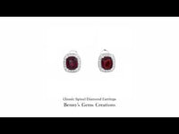Classic Spinel Diamond Earrings with rich vibrant gemstones for sophisticated wear and elegance