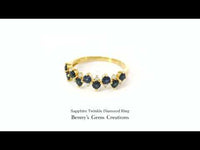 Blue Sapphire Twinkle Diamond Ring