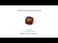 1.16CTS Natural Cushion Red Spinel - Benny's Gems Creations