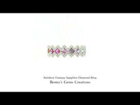 Rainbow Fantasy Sapphire Diamond Ring