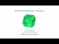 8.05CTS Colombian Emerald - Muzo Green featuring vivid Muzo green hue