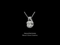 Diamond Kiss Pendant with brilliant diamond accents in modern, minimalist style