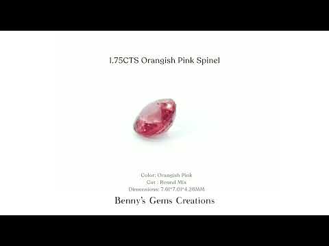 1.75CTS Orangish Pink Spinel