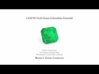 1.20CTS Vivid Green Colombian Emerald showcasing vivid green clarity and brilliance