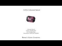 Rare natural unheated 3.07ct spinel with vivid color and clarity