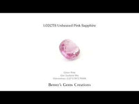 1.02 carat unheated pink sapphire – natural, untreated gemstone with vibrant pink color and brilliant clarity, ideal for fine jewelry designs.