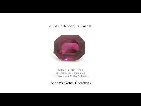4.87CTS Rhodolite Garnet - Benny's Gems Creations