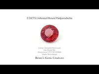 2.51CTS Unheated Round Padparadscha - Benny's Gems Creations
