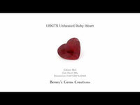 1.19CTS Unheated Ruby Heart - Benny's Gems Creations
