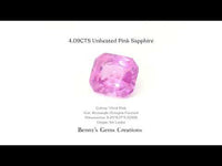 4.09CTS Unheated Pink Sapphire - Benny's Gems Creations