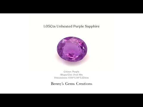 1.05Cts Unheated Purple Sapphire