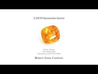 2.31CTS Spessartite Garnet with intense fiery orange brilliance