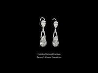 Dazzling Diamond Earrings with brilliant-cut diamonds in fine jewelry setting