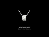 Stacked Diamond Pendant with sparkling round diamonds in fine setting