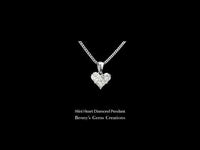 Mini Heart Diamond Pendant with sparkling diamond in timeless romantic design