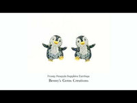 Frosty Penguin Sapphire Earrings