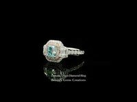 Fancy Blue Illusion Diamond Ring
