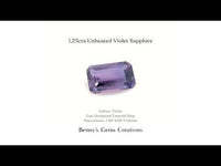 1.25cts Unheated Violet Sapphire - Benny's Gems Creations