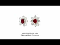 Ruby Bloom Diamond Studs