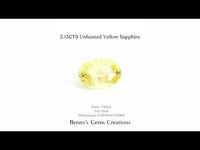 2.13CTS unheated yellow sapphire gemstone with vibrant golden hue and exceptional clarity
