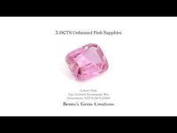 Rare unheated 3.19CTS pink sapphire with natural vivid hue for custom jewelry