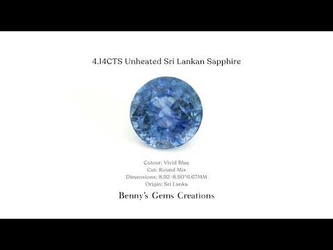 4.14CTS Unheated Sri Lankan Sapphire - Benny's Gems Creations

