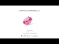 2.11 carats unheated pink sapphire with vivid rosy-pink hue and excellent clarity, natural untreated gemstone ideal for fine jewelry designs