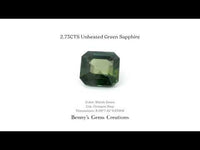 2.73CTS Unheated Green Sapphire vivid green gemstone perfect for custom jewelry