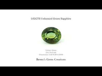 1.62CTS Unheated Green Sapphire with natural vivid green hue and excellent clarity for fine jewelry