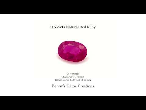 0.535cts Natural Red Ruby