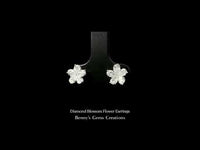Diamond Blossom Flower Earrings