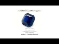 4.01CTS Unheated Blue Sapphire