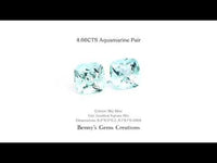 4.66CTS Aquamarine Pair - Benny's Gems Creations