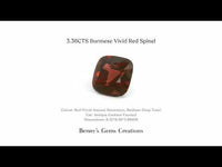 3.36CTS Burmese Vivid Red Spinel - Benny's Gems Creations
