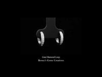 Cute White Gold Diamond Loop Earrings featuring diamond-accented loops in white gold for fine jewelry setting