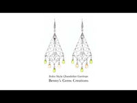 Boho Style Chandelier Earrings featuring intricate filigree and dangling elements