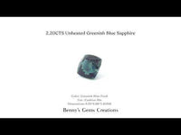 2.20cts Unheated Greenish Blue Sapphire with natural color
