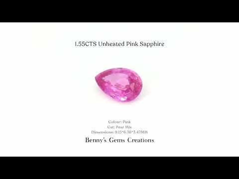 1.55CTS Unheated Pink Sapphire - Benny's Gems Creations