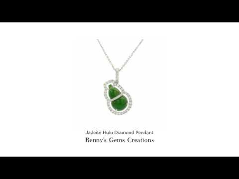 Jadeite Hulu Diamond Pendant